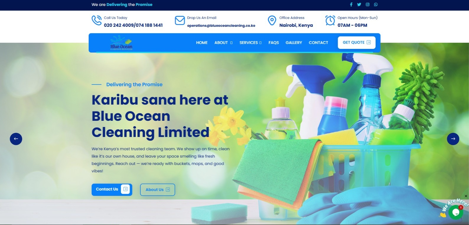 Digibiashara Portfolio – Blue Ocean cleaning (kenya)